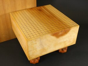 脚付碁盤 ヘソ有 蓋付 厚み約17.8cm ボードゲーム 将棋