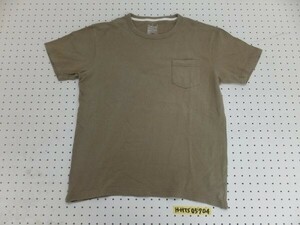 良品計画 無印良品 レディース ポケット付き 半袖Tシャツ L 茶ベージュ