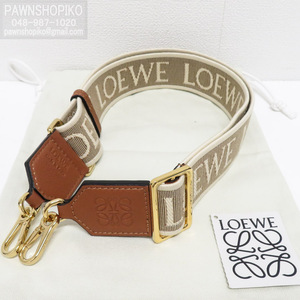 ロエベ LOEWE アナグラム ショルダーストラップ C073T87X01 ジャカード×カーフスキン 極美品 [質イコー]