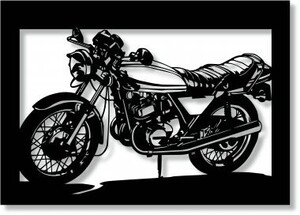 カワサキ(KAWASAKI) KHの切り絵　【A4サイズ】[B4-030]