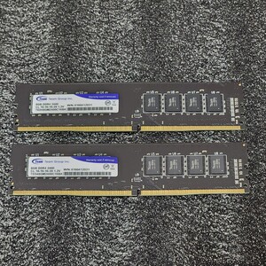 TEAMGROUP DDR4-2400MHz 16GB (8GB×2枚キット) TED48GM2400C16BK 動作確認済み デスクトップ用 PCメモリ 