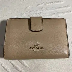 COACH コーチ レディース ２つ折り財布 ベージュ