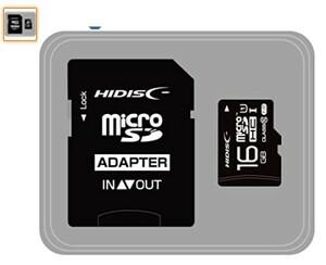 HIDISC microSDHC CARD 16GB CLASS10 UHS-1 SD ADAPTER WITH CASE HDMCSDH16GCL10UIJPZ NO1