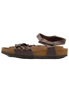 BIRKENSTOCK◆サンダル/23cm/ブラウン/レザー/ビルケンシュトック