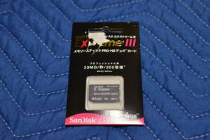 SANDISK サンディスク Extreme Ⅲ 30mb/s メモリースティック Pro-Duo HG 4GB SDMSHX3-004G-J31 42nm Samsung SLCチップ採用品