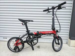 走行無し美品☆ダホン(DAHON) K3 3段変速 折りたたみ自転車 2021 レッド/マットブラック