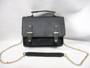 【O531】Heather/ヘザー◇2wayバッグ　ハンド・ショルダー　BK　斜め掛け　W22cm