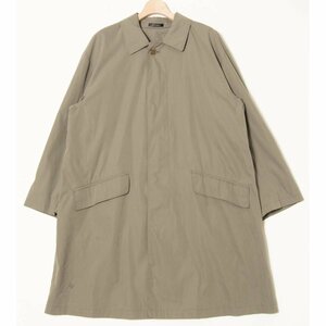 SANYO weather wear CAROL COHEN サンヨー ステンカラーコート サイズ2 裏無し コットン混 カーキ メンズ アウター カジュアル 古着