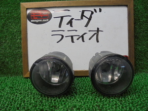 5FD3001 FI4)) 日産 ティーダラティオ SC11/SNC11 前期型 15M FOUR 純正 フォグランプ左右セット 89490580