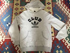 80s CLUB adidas デサント製 vintage ビンテージスウェット フロッキー L ヴィンテージ オールドアディダス パーカー