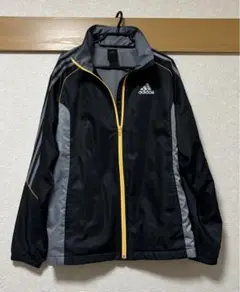 adidas ウィンドブレーカー 黒灰黄