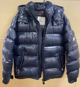 【25：SUMI-66】MONCLER MAYA GIUBBOTTO B20914036605 68950 ZIND-16-1375 サイズ1 モンクレール ダウン ネイビー 【中古品・現状品】