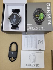 165411。《未使用》GARMIN ガーミン APPROACH S70 47MM GPSゴルフスマートウォッチ ブロンズ