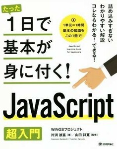 たった１日で基本が身に付く！ＪａｖａＳｃｒｉｐｔ超入門／ＷＩＮＧＳプロジェクト(著者),片渕彼富(著者),山田祥寛