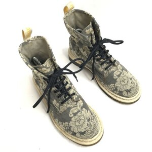 ドクターマーチン/Dr.Martens☆ CASHLIN/8ホール/ショートブーツ【4/22.5-23.0/グレー/花柄】ハイカットスニーカー/sneakers/Shoes◇bQ-623