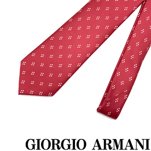 GIORGIO ARMANI ネクタイ ジョルジオアルマーニ ブランド シルク レッド【剣先幅:7cm】 360254-802-00173