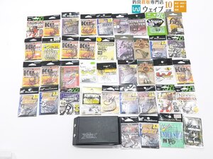 ハヤブサ キロフックワーム 針 フック がまかつ ジグヘッド パワーワッキー りゅうぎ マス鈎 等 計48点 未使用＆中古