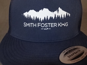 激レア USA購入 アメリカ企業モノ オレゴン州 顧問弁護士事務所 【SMITH FOSTER KING LLP】 ロゴプリント入り メッシュキャップ 中古良品