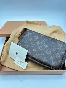 川端5月No.84 バッグ LOUIS VUITTON ルイヴィトン モノグラムライン ポシェット ワンショルダーバッグ ブラウン系 箱付き