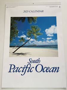 ☆2025年・令和7年版 壁掛カレンダー☆ 　パシフィックオーシャン　South Pacific Ocean　南太平洋　海