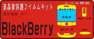 BlackBerry用メッキ/キー部/液晶面付透明保護シールキット 