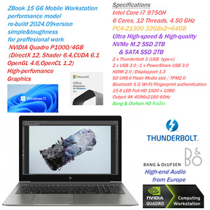 プロ仕様即戦力★超絶性能Mobile Workstation★第9世代Core i7 4.50GHzx12CPU&超高速NVMe SSD 2TB&2TB/DDR4-64GB(即決)/Quadro P1000-4GB