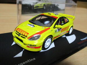 デアゴスティーニ　 1/43 「 プジョー307 WRC 」 イエロー 2006y アルゼンチンラリー出走車 ・送料 500円（レターパック発送）