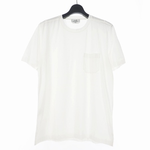 エルメス HERMES 胸ポケットTシャツ カットソー 半袖 XL ホワイト 白 メンズ