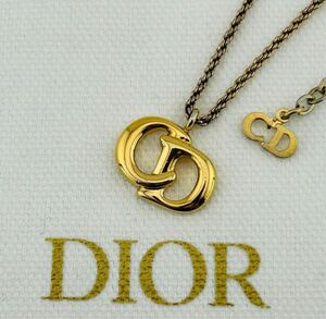 【1円スタート】Christian Dior クリスチャンディオール GP CDロゴ ゴールド ネックレス 50 