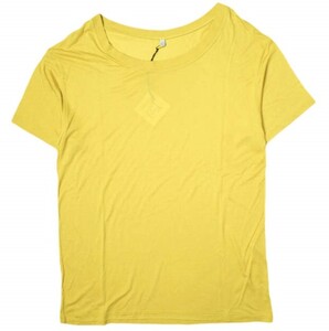 新品 BASERANGE ベースレンジ ポルトガル製 LOOSE TEE ルーズTシャツ XS CAFA YELLOW 半袖 バンブー カットソー トップス g19740