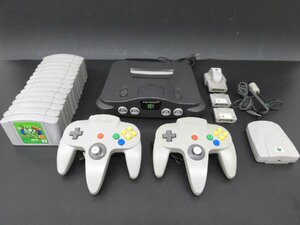 [ZEROnet]Σレトロゲーム機　任天堂　nintendo64　本体+ゲーム14本セット　動作未確認　ジャンク品　ΣK611-28