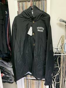 【新品】 QUARTERSNACKS HOODED JACKET BLACK XL シュプリーム　Box Logo rare new ブラック　希少