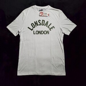 新品タグ付き　Lonsdale　ロンズデール　Tシャツ 半袖 コットン　ホワイト イギリス直輸入　Logo　サイズL