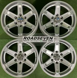 ★weds キーラータクティクス 17インチ 6穴★17×8J +25 6H/139.7 ハブ径:約106mm 4本 中古アルミホイール プラド等★送料無料