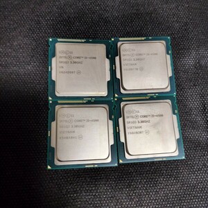 Intel　Core i5 4590　CPU　SR1QJ　(4枚セット)　BIOS起動確認済　【中古、ジャンク扱】