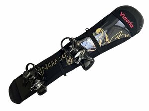 ■【中古】F2 エフツー ELIMINATOR エリミネーター スノボ スノーボード 板 約160cm viento Victoria ビンディング バインディング 黒