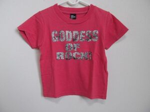 (59555)Rad Custom　ラッドカスタム　キッズ　男の子　コットン100％　プリント　半袖　Tシャツ　ピンク系　100㎝　USED