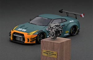 ☆100台WEB限定☆ig model 1/43 LB-WORKS Nissan GT-R R35 type 2 Matte Green With Engine ☆241117