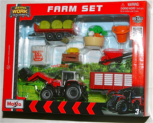 マイスト 農場 ファーム セット マッセイ ファーガソン トラクター Massey Ferguson Tractor トレーラー Maisto Farm Set 3インチ ミニカー