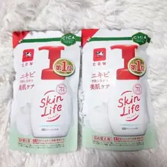 新品 未使用 スキンライフ 薬用泡のふんわり洗顔 2個 詰め替え