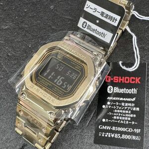 新品未使用★G-SHOCK GMW-B5000GD-9JF フルメタル 金色 ゴールド デジタル ソーラー電波 耐衝撃 防水 腕時計 国内正規 保証書 タグ付き