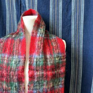 モヘア100% 70s 80s 90s mohair scarf 70年代 80年代 90年代 西ドイツ製 モヘア マフラー プレッピー トラッド trad アイビー ivy 大学