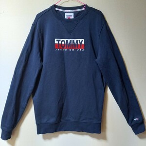 美品 TOMMY トミー トレーナー メンズ 紺色 Sサイズ