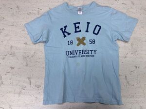 KEIO UNIVERSITY 慶應大学 カレッジ グッズ 半袖Tシャツ カットソー メンズ M 水色