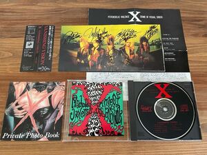 【直筆サイン入り】X エックス / VANISHING VISION CD 帯 ・ プライベートフォトブック ・ ステッカー 付き MADE in USA 盤