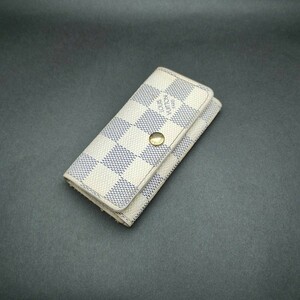 ダミエアズール　キーケース　ルイヴィトン　LOUISVUITTON　４連　メモ１２