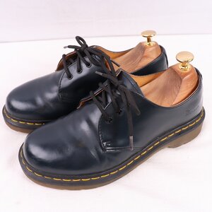 美品 ドクターマーチン UK5/23.5cm-24.0cm/3ホール 11837 紺 ネイビー ブーツ レディース レザー 本革 dr.martens 中古 dm3961