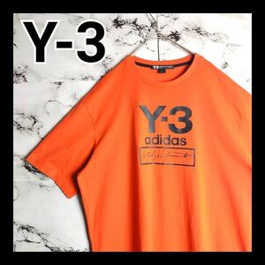 【人気デザイン】ワイスリー Y-3☆デカロゴ入りTシャツ 筆記体 ヨウジヤマモト