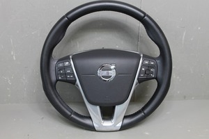 ボルボ V40 右ハンドル (MB4164T) Volvo 純正 ハンドル ステアリングホイール ホーンパット レザー p039879