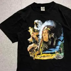 80s 90s Tシャツ グッドデザイン インディアン イーグル ヴィンテージ